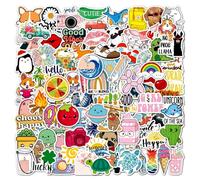 100 Pièces Stickers, Autocollants pour Bagages, Autocollants Imperméables, Autocollants en Vinyle, Autocollants de Scrapbooking pour Ordinateurs Portables, Planches à Roulettes et Tasses