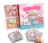 100 Pièces Stickers Kawaii, Sticker Filles de Dessin Animé Mignon, Kids Scrapbooking PUC Sticker, Stickers Scrapbooking, Autocollant Enfant, pour Scrapbookings, Portable, Bouteilles, Décoration DIY