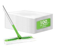 100 pièces Tampons de Chiffons de Balayage Secs Jetables Compatibles avec Swiffer Sweeper, Recharges de Vadrouille Sèche Sweeper, Tampons de Vadrouille Sèche Pour Le Nettoyage Et Le Nettoyage Des Sols