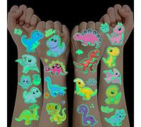 100+ Pièces Tatouage Enfant Dinosaure, Jouet Enfant 3-12+ Ans Garçon Tatouage Ephemere Pinata Anniversaire Garcon Fluorescent Tatouages Enfants Fille Cadeau Garcons 3-12 Ans Enfants Deco Chambre Ado