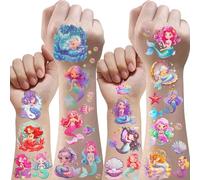 100+ Pièces Tatouage Paillette Enfant, Tatouages Ephemere Cadeau Fille 3 4 5-12 Ans Kit Tatouage Paillettes Gommettes Enfants 3 4 5-12 Ans Pinata Anniversaire Sirene Enfant Deco Chambre Fille