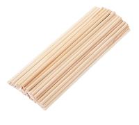 100 Pièces Tiges Bâtonnets en Bois Ronde, Naturel Bâtons de Bambou, Tige Bois, pour DIY Travail du Bois Modèle de Bâtiment Décoration de Jardin(Couleur primaire)