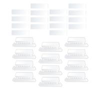 100 Pièces Transparent 10 Mots en PVC Onglets Détachables pour Dossiers | Surface Lisse, Visibilité Claire des Noms, Étiquetage Remplaçable, pour Archives, Étudiants, Archivistes et Documents