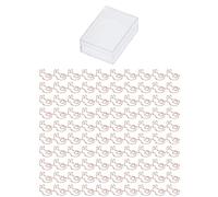 100 Pièces Trombone Métallique Forme Animaux, Clips Papier Rose Doré, Papeterie Bureautique, Boîte Portable - Antirouille Durable, Organisation Documents, Usage Bureau et Maison (Lapine)