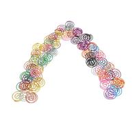 100 Pièces Trombones Circulaires en Métal pour Classement, Marquage, | Lot Multicolore, Tri par Code Couleur, pour Fiches et Cahiers, Usage Enseignant et Bureau Couleur Aléatoire