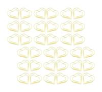 100 Pièces Trombones Cœur Dorés, Petits Clips de Bureau | Design Créatif et Adorable, Légers et Faciles à Transporter, pour Tickets, Cartes et Loisirs Créatifs