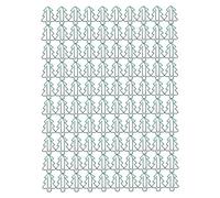 100 pièces trombones en forme d'arbre, trombones en métal mignons pour le bureau, processus de galvanoplastie unique petits trombones portables légers, pinces antirouille durables