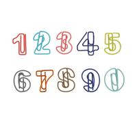 100 Pièces Trombones Mignons Chiffres Style Couleurs Riches Anti-dérapant Forte Serrage Trombones Fantaisie pour Travail étude Maison