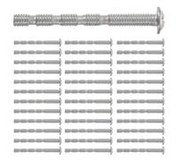 100 Pièces Vis à Rupture M4x40 MM à Tête Plate Fendue pour Poignées | Fer Argenté, Filetage Formant et Profil Fraisé, Installation D’armoires, Tiroirs et Façades