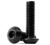 (100 Pièces) Vis à Tête Bombée M4x6mm Avec Hexagone Intérieur en Acier au Carbone 10,9 Degrés, Vis à Hexagone Intérieur à Filetage Complet Noire