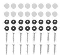 100 Pièces Vis Décorative 12mm avec Capuchons | Finition Brossée Argentée, Démontage sans Outil, pour Enseignes, Étagères Vitrées, Pose Intérieure et Extérieure