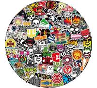 100 Pieces Waterproof Vintage Vinyl Stickers For Laptop Helmet Skateboard Motorcycle Skateboard Car Bike Guitar