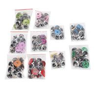 100 pièces yeux de sécurité en plastique pailleté, coudre sur les yeux pour poupée artisanale marionnette en peluche et ours en peluche(18mm)