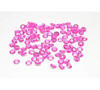 100 pierres décoratives diamants 1,2 cm., Résine acrylique Plastique, fuchsia Orchidee 183D
