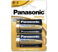 100 piles alcalines Panasonic Power D LR20 mono 1,5V (50 x 2 blister)