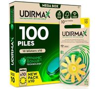 100 Piles Auditives PR70 Taille 10 Jaune - Udirmax Zinc-Air 1,45V sans Mercure avec Technologie Dynamic Sonar - Eco Pack 10 Blisters Écologiques de 10 Piles