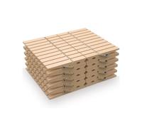 100 Pinces à Linge en Bois, Parfaites pour les Portants à Vêtements, L'Artisanat et L'Usage Domestique, Résistantes Aux Intempéries, Durables,