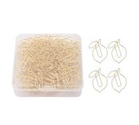 100 pinces à papier en forme de citron doré, jolies pinces marque-pages en fer au design de fruits avec boîte de rangement transparente pour le bureau, l’école et l’usage domestiqu