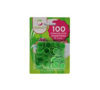cavernedesjouets 100 pions de Loto magnetiques Vert 17 mm - Plastique Transparent - jetons aimantes - pour cartons, grilles - Accessoire Jeu + Carte