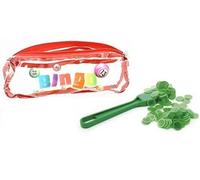 100 pions magnetique de loto vert + ramasse pions vert + trousse bingo rouge