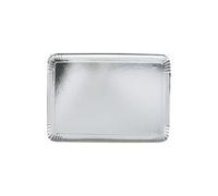 100 Plateaux Traiteur en Carton Finition Argent 28x42 cm pour présenter Vos créations culinaires de manière élégante