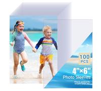 100 Pochettes de Protection Transparentes 10x15 cm - Housse Archivage Étanche pour Photos, Cartes Postales & Recettes - Protège-Albums avec Ouverture Supérieure, Anti-Rayures et Anti-Traces