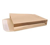 100 Pochettes KRAFT ARMÉ avec soufflet de 7 cm 28 x 36.53 cm 135 g kraft blond renforcé auto adhésive sac A4+ soufflet 70 mm grande enveloppe pochette expédition solide indéchirable 280 x 365 mm