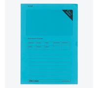 100 pochettes transparentes ÖKI Ordo DIN A4 bleues lisses 120 g/qm