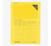 100 pochettes transparentes ÖKI Ordo DIN A4 jaunes lisses 120 g/qm