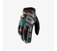100 POUR CENT CROSS/ENDURO GLOVES MODEL BRISKER SOFTSHELL COLOUR BLACK/CAMO SIZE
