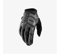 100 POUR CENT CROSS/ENDURO GLOVES MODEL BRISKER SOFTSHELL COLOUR GREY/BLACK SIZE