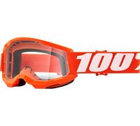 100 POUR CENT STRATA 2 YOUTH GOGGLE ORANGE - CLEAR LENS GOGGLES STRATA 2 JUNIOR