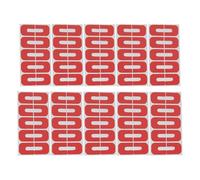 100 Protecteurs D’ongles en U en Plastique Rouge pour Cuticules