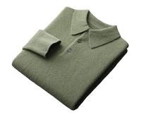 100% Pure Laine Mérinos Homme Col Polo Pull Automne Hiver Mode Tricoté Homme Pull Pull EN8 M