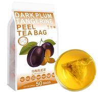 100% Pure Natural Herbal Tea, Dark Plum Tangerine Peel Tea Bag, 250g/8.81oz (5g*50bags), 乌梅陈皮茶, thé Umeå, Cassia, aubépine, écorce d'orange, tige de maïs, sans additifs, sans OGM