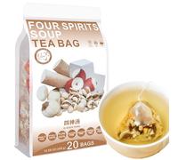 100% Pure Natural Herbal Tea, Four Spirits Soup Tea Bag, 300g/10.58oz (15g*20bags), 四神汤, soupe aux quatre dieux, orge, émeraudes, écorces d'orange, émeraudes, ignames, eucalyptus