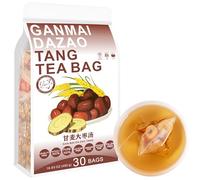 100% Pure Natural Herbal Tea, Ganmai Dazao Tang Tea Bag, 480g/16.93oz (16g*30bags) 甘麦大枣汤 orge de blé, réglisse, sans caféine, sans additifs, sans OGM