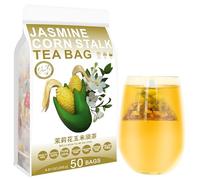 100% Pure Natural Herbal Tea, Jasmine Corn Stalk Tea Bag, 250g/8.81oz (5g*50bags) 茉莉花玉米须茶 Grain de maïs, jasmin, gardénia, sans caféine, sans additifs, sans OGM