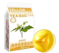 100% Pure Natural Herbal Tea, Yellow Buckwheat Tea Bag, 250g/8.81oz (5g*50bags), 黄苦荞茶 sarrasin jaune, 100% naturel sans caféine, arôme grillé.