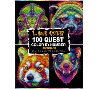 100 QUEST 1-HOUR MYSTERY MOSAIC: Boost Creativity with 100 Mystery Mosaic Color By Number Book in 5 Unique Shape Grids, Master Color Palette, Perfect 1-Hour Sessions for Adults and Teens