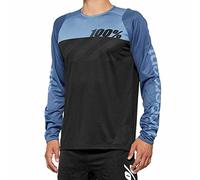 100% R-Core Maillot vélo (Black/Blue,L)