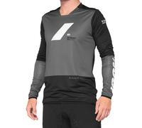 100percent R-core X Long Sleeve T-shirt Gris S Homme Charcoal / Black