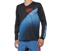 100percent R-core X Long Sleeve Jersey Bleu L Homme Black / Slate Blue