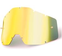 100% Race / Accuri / Strata Mirrored Lentille de remplacement, Or, Taille unique