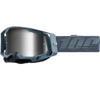 100%, RACECRAFT 2 Lunettes Battleship - Mirror Silver Lens, ADULT