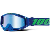 100% Racecraft Extra Dreamflow Masques de motocross, vert-bleu pour homme