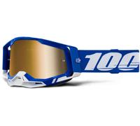 100% Racecraft II Essential Lunettes de motocross, blanc-bleu pour homme