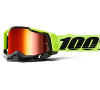 100% Racecraft II Essential Lunettes de motocross, noir/jaune néon
