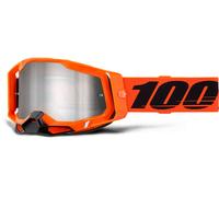 100% Racecraft II Essential Lunettes de motocross, noir-orange pour homme
