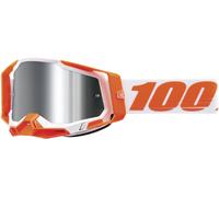 100% Racecraft II Orange Lunettes de motocross, orange/blanc, Taille unique